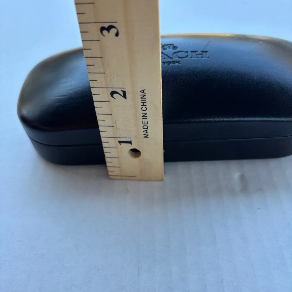 Coach Eyewear Case Unisex OS Black Hard Clamshell‎ Logo Sunglasses Protector